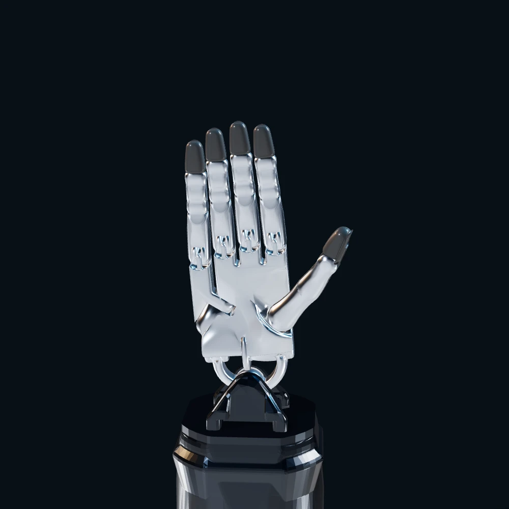 Five-finger robotic hand with articulated joints